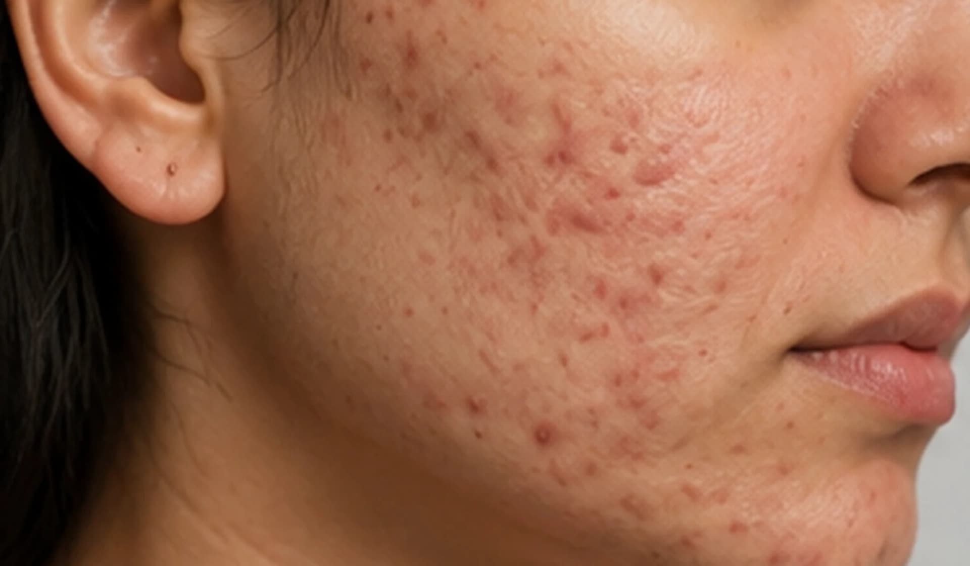 Acne before acne treatment at Radiance Clinics Bhubaneswar