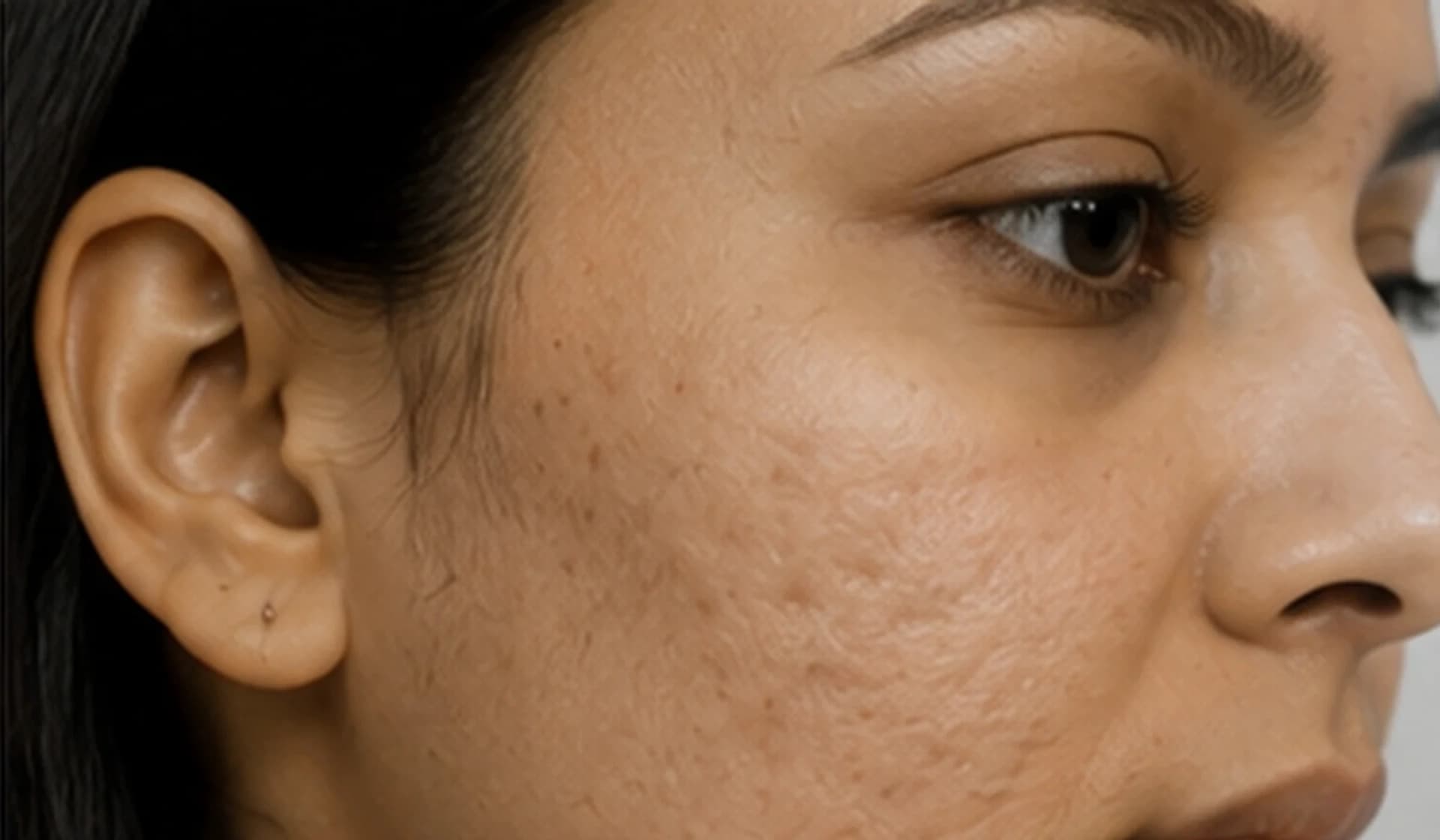Acne Scars before acne scar treatment at Radiance Clinics Bhubaneswar