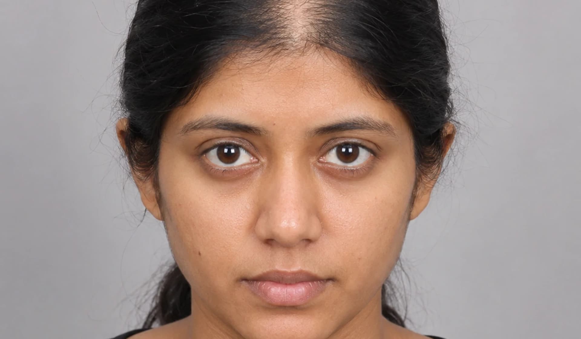 Female Widening Part before hair restoration at Radiance Clinics Bhubaneswar