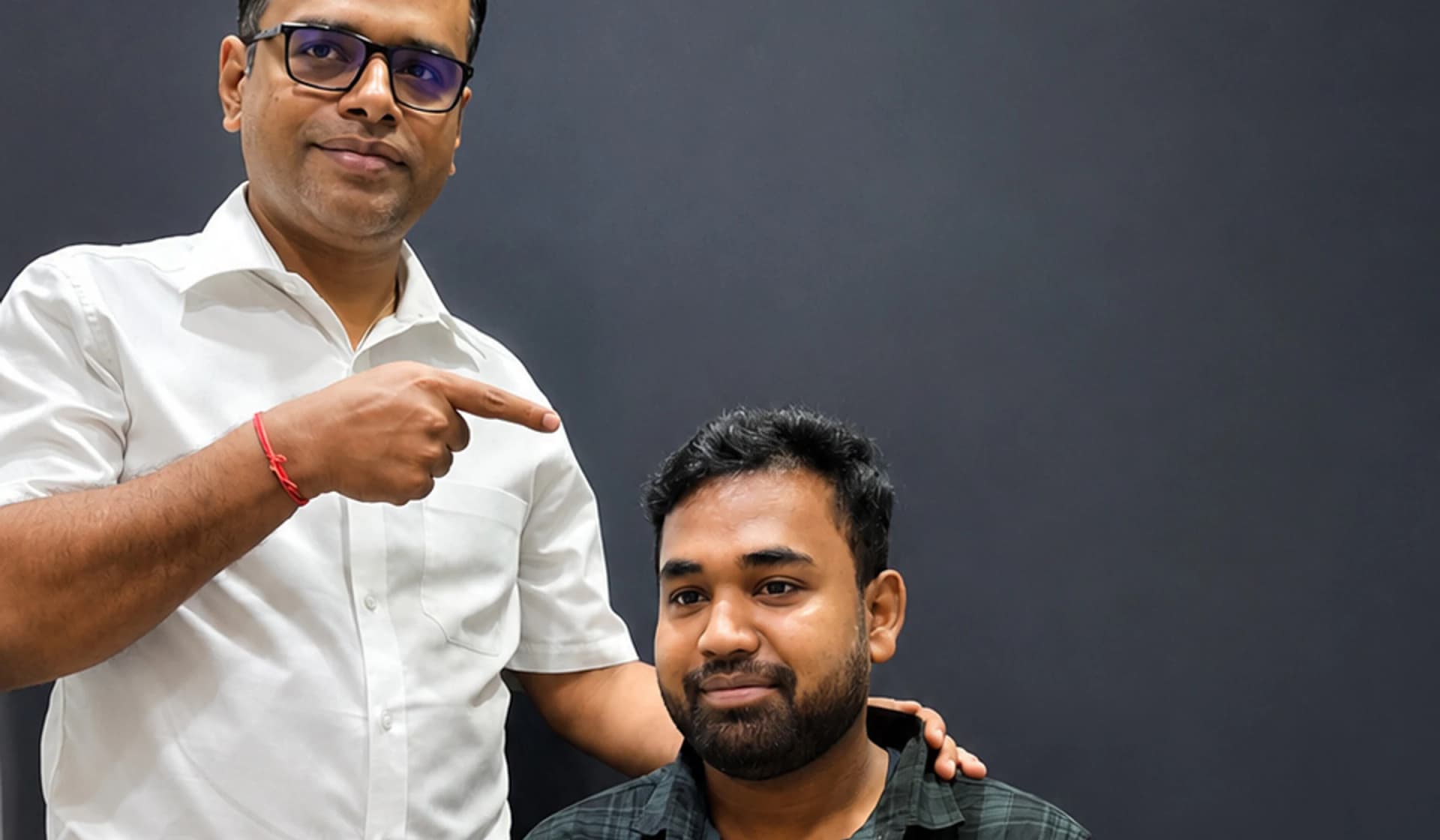 Dr Satyarth Prakash with a happy patient at Radiance Clinics